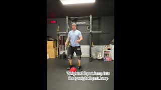 Weighted Squat Jump Into Bodyweight Squat Jump [upl. by Woodruff]