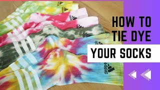 How to Tie Dye your SocksBatik Tutorial for Beginners coole Batik Socken selber machen [upl. by Ocsic]