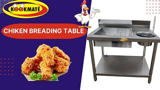 Chicken Frying Breading Table stainless steel manufacturers  Fried chicken flour marinating table [upl. by Auerbach]