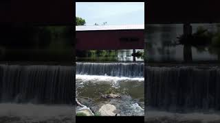 COVERED BRIDGE amp MILL  4K DRONE FOOTAGE [upl. by Mercier]