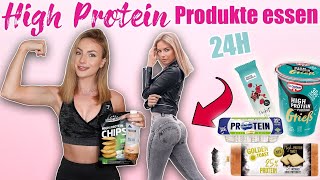 Nur HIGH PROTEIN Produkte essen 💪🏼I Selbstexperiment [upl. by Wilinski]