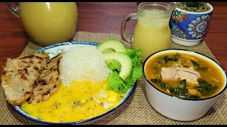 ♨️SOPA 🍲DE LENTEJAS CON ESPINACA MENESTRA DE PAPA🥔 CON CERD0 Y COLADA DE CEBADA CON MARACUYÁ🇪🇨‼️ [upl. by Bezanson543]