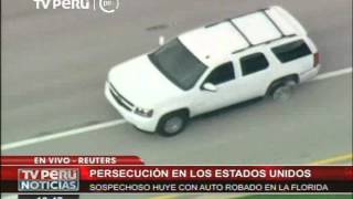 Arrestan a joven después de larga persecución policial en Estados Unidos [upl. by Anirt481]