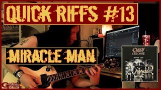 Ozzy  Zakk Wylde  Miracle Man main riff lesson [upl. by Octave]