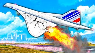 Concorde CRASHES after Takeoff in GTA 5 [upl. by Ianahs]