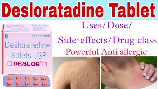 Desloratadine Tablet in hindi  UsesDoseSideeffectsDrug class  Deslor tablet [upl. by Bradley]