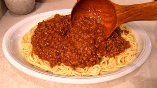 MY HOMEMADE SPAGHETTI MEAT SAUCE RECIPE  SO TASTY [upl. by Palmer]