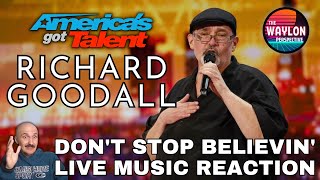 FIRST TIME HEARING Richard Goodall  Dont Stop Believin  AGT 2024 Auditions  REACTION SPLENDID [upl. by Notsa]