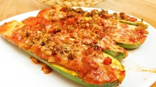 Gefüllte Zucchini mit Hackfleisch und Paprika [upl. by Anirbes]