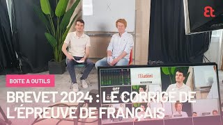 Brevet 2024  le corrigé vidéo de lépreuve de français [upl. by Enelrahc]