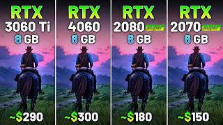 RTX 3060 Ti vs RTX 4060 vs RTX 2080 SUPER vs RTX 2070 SUPER  Test in 12 Games in 2024 [upl. by Gnidleif812]