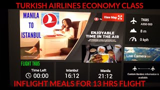 Turkish Airlines  Economy Class Inflight Meals For 13hrs Flight TK85 Manila to Istanbul  Reviews [upl. by Namref219]