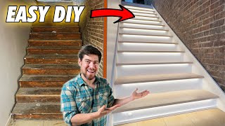 DIY LED Stair Makeover with Motion Sensors [upl. by Gifferd112]