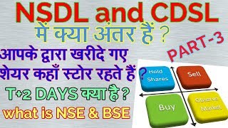 cdsl and nsdl differencensdl vs cdsldepository in share marketnse and bse [upl. by Yarod]