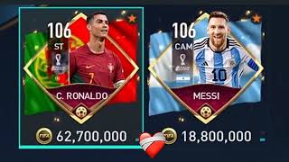 Messi vs UR Cristiano  Todas sus cartas en Fifa Mobile [upl. by Sanyu747]