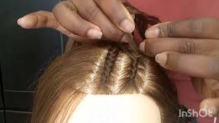 clase como hacer trenzas pegadas [upl. by Hueston]