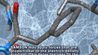 Interactive fitting of a protein structure in an electron density map in SAMSON [upl. by Karina576]