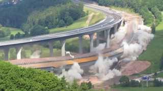 Sprengung der Sinntalbrücke [upl. by Creedon]