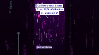 California Real Estate Exam 2024  Collection 3  Question 31 [upl. by Sokul]