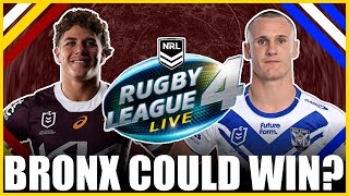 I WON With the Brisbane Broncos vs CanterburyBankstown Bulldogs on RLL4  NRL Round 21 [upl. by Rufena]