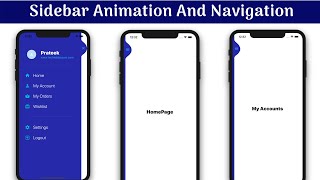 Sidebar Animation amp Navigation  Flutter UI [upl. by Haek]