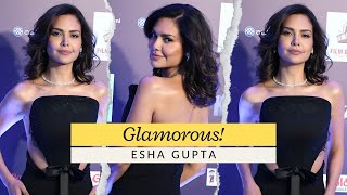 Esha Guptas Chic Black Ensemble Steals the Show at the Award Function  Video [upl. by Karleen]