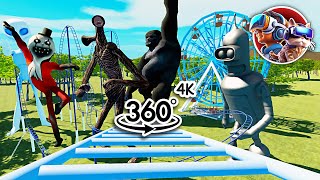 360 Roller Coaster with Fun  360 Video 4k [upl. by Rudelson]