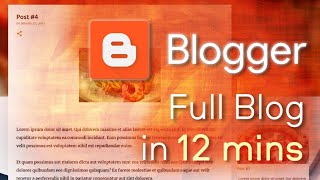 Blogger  Tutorial for Beginners in 12 MINUTES  FULL GUIDE [upl. by Ettenim]