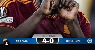 AS ROMA VS BRIGHTON 40 ALL GOALD amp HIGHLIGHTS2024 [upl. by Ahseekal]