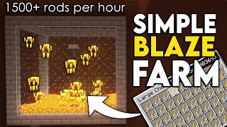 Minecraft 120 Blaze XP Farm Tutorial  1000 Rods Per Hour [upl. by Yemirej739]