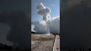 Yellowstone eruption sends tourists running for cover [upl. by Christianson996]