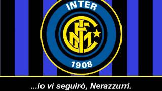 Inno Inter  Pazza Inter Amala Testo  Himno del Inter de Milan Letra [upl. by Ahcarb485]