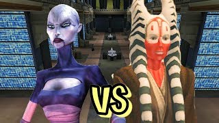 Shaak Ti vs Asajj Ventress  Kotf Ai Battle [upl. by Mendes]