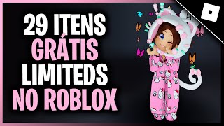 COMO PEGAR 29 ITENS GRÁTIS NO ROBLOX  CABELOS GRÁTIS ITENS DE HALLOWEEN ITENS DE GATINHOS GRÁTIS [upl. by Akcirre]