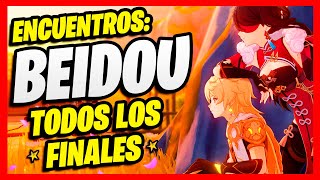 ENCUENTROS BEIDOU GENSHIN IMPACT TODOS LOS FINALES LOGROS Y RECOMPENSAS SIN SPOILERS [upl. by Ardnovahs349]