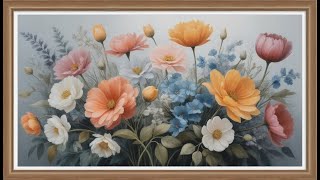 The Art Corner  Framed TV Art No Music  Flower TV Art Background [upl. by Silvio]