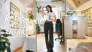 reformando meu quarto amp fazendo um guarda roupa novo 🔨  outras coisinhas tb  um vlog [upl. by Yahska]