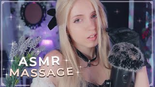 ASMR  Intense SCALP MASSAGE 🤍 oil gloves visuals fluffy blueyeti lavender🌾 [upl. by Naiditch744]