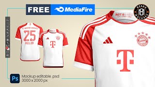 Adidas 2023 jersey mockup FREE PSD  Download [upl. by Pubilis]