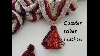 DIY Quasten aus Wolle herstellen ganz einfach [upl. by Anyrak]