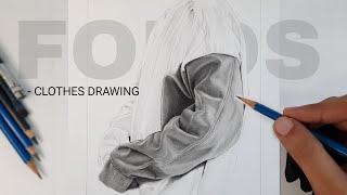 How To Draw FOLDS in Clothes  Realistic Clothes Drawing [upl. by Zined]