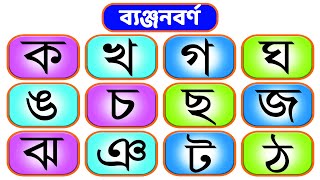 Bengali Alphabet Learning  Bornomala  Banjonborno  How to read Bengali Consonants Alphabets [upl. by Lytsirhc]