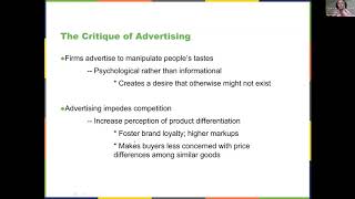 Monopolistic Competition Part 3 Role of Advertising [upl. by Rehctaht]