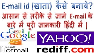 What is email  How to create email in Hindi  email kya hota hai or ise kaise banate hai [upl. by Ettenahs810]