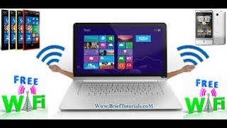 Convert Your PC Laptop into a Free WiFi Hotspot XP Win 7 amp 8 [upl. by Alleuqcaj]