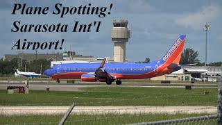 LATE MORNING SARASOTA BRADENTON INTERNATIONAL AIRPORT PLANE SPOTTING  737s A320s PRIVATE JETS [upl. by Ytisahcal]