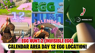 Fortnite Egg Hunt 2 INVISIBLE EGG Calendar Eggs DAY 12  INVISIBLE EGG Location Fortnite [upl. by Anirpas]