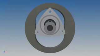 Wankel Rotary Engine Rendering  Autodesk Inventor Studio Animation [upl. by Ayinat]