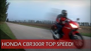 2015 Honda CBR300R Top speed flyby revving [upl. by Nosniv976]