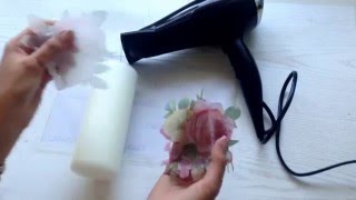 Servet op kaars maken a napkin on a candle [upl. by Eusebio785]